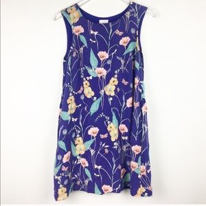 Anthropologie Hidden Isle Purple Floral Dress | 6P